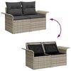 vidaXL Tuin Sofa Set met opslag 9 pcs Lichtgrijs poly rattan