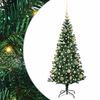 vidaXL Kunstmatig Voorverlicht Kerstboom Groen 120 cm PVC en Metaal