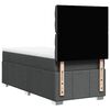 vidaXL Boxspring met matras stof donkergrijs 80x200 cm