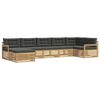 vidaXL Buiten bankenset met kussen 7 pcs Wit en antracietkleurig