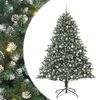 vidaXL Kunstkerstboom met 300 LED Groen 210 cm PVC en Plastic en Staal