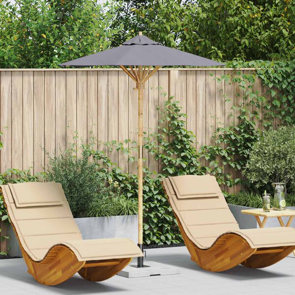 vidaXL Tuinparasol Donkergrijs &Oslash; 270 x 260 cm Bamboe