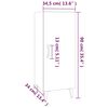 vidaXL Dressoir 34,5x34x90 cm bewerkt hout sonoma eikenkleurig