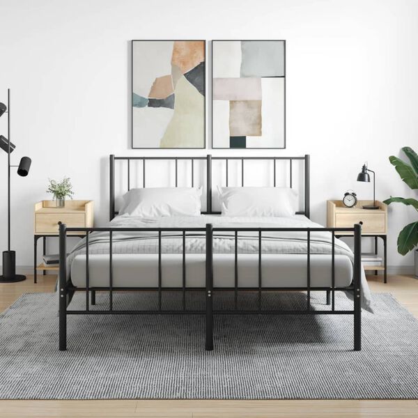 vidaXL Nachtkastjes 2 st 40,5x31x60 cm bewerkt hout sonoma eikenkleur