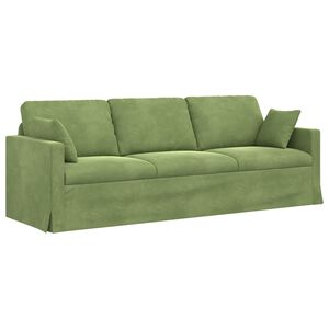 vidaXL Bank Lichtgroen 228 x 78 x 80 cm Fluweel