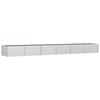 vidaXL Plantenbak verhoogd 480x80x45 cm gegalvaniseerd staal zilver