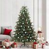 vidaXL Kunstkerstboom Groen 210 cm PVC en Metaal en Plastic