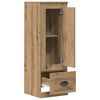 vidaXL Hoge kast 36x35,5x103,5 cm bewerkt hout artisanaal eikenkleurig