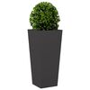 vidaXL Plantenbak 35x35x75 cm staal zwart
