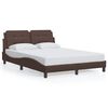 vidaXL Bedframe zonder matras "Zadar" kunstleer bruin 120x200 cm