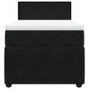 vidaXL Boxspring met matras fluweel zwart 90x200 cm