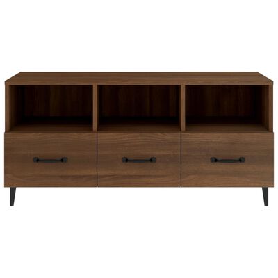vidaXL Tv-meubel 102x35x50 cm bewerkt hout bruin eikenkleur
