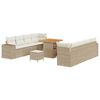 vidaXL Tuin Sofa Set 11 st Beige poly rattan