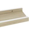 vidaXL Wandschappen 2 st 40x9x3 cm wit sonoma eikenkleurig