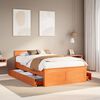 vidaXL Bedframe zonder matras met hoofdbord hout wasbruin 120x200 cm