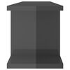 vidaXL Wandschappen 2 st 75x18x20 cm bewerkt hout hoogglans grijs