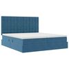 vidaXL Opslag bed met matras Donkerblauw 180 x 200 cm Fluweel
