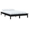 vidaXL Bedframe massief grenenhout zwart 140x190 cm
