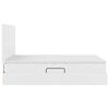 vidaXL Opslag bed met matras met opslag Puur Wit 140 x 200 cm Nep Leer