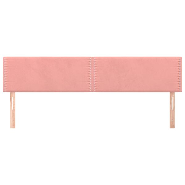 vidaXL Hoofdborden 2 st 100x5x78/88 cm fluweel roze