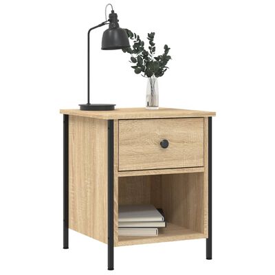 vidaXL Nachtkastjes 2 st 40x42x50 cm bewerkt hout sonoma eikenkleurig