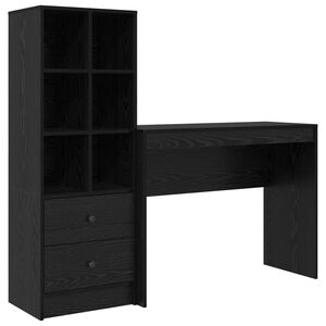 vidaXL Bureau Zwart Eiken 145,5 x 40 x 127 cm 2 st