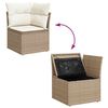 vidaXL Tuin Sofa Set met opslag 8 pcs Beige Poly riet