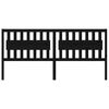 vidaXL Hoofdbord 205,5x4x100 cm massief grenenhout zwart