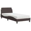 vidaXL Bed met matras "Dover" stof donkerbruin 80x200 cm