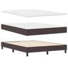 vidaXL Boxspringbed met matras Donkerbruin 140 x 200 cm Stof