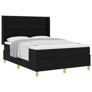 vidaXL Boxspringbed met hoofdeinde Zwart 160 x 200 cm Stof