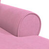 vidaXL Chaise Lounge met Rok met kussen Roze 91 x 157 x 91 cm Stof