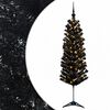 vidaXL Smalle kunstkerstboom met kerstballen 120 cm 150 LED's Warmwit