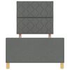 vidaXL Bedframe met hoofdeinde Donkergrijs 90 x 200 cm Stof