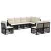 vidaXL Tuinbankenset 8 pcs Zwart poly rattan