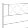vidaXL Bedframe met hoofd- en voeteneinde metaal wit 120x200 cm