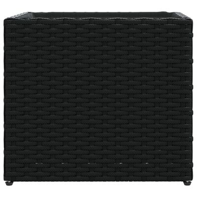 vidaXL Plantenbak 36x30x32 cm poly rattan zwart