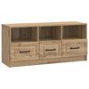 vidaXL TV-kast 102 x 34,5 x 47 cm Artisanaal eiken Bewerkt hout