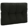 vidaXL Pallet Rugkussen VIANEN 100% Polyester Zwart 70 x 50 x 12 cm