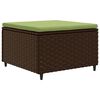 vidaXL 6-delige Loungeset met kussens poly rattan bruin