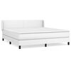 vidaXL Boxspring met matras kunstleer wit 160x200 cm