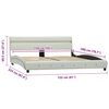 vidaXL Bedframe met LED kunstleer wit 150x200 cm