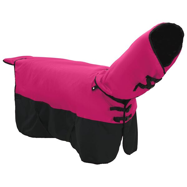 vidaXL Paardendeken Roze en Zwart 105 cm Polyester