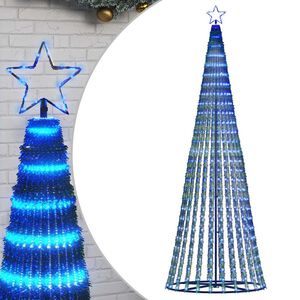 vidaXL LED-kerstboom 475 LEDs 247 cm blauw