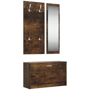 vidaXL Schoenenkastset 3-in-1 bewerkt hout sonoma eikenkleurig