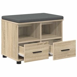 vidaXL Halbank met kussen met lade Sonoma Eiken 60 x 38 x 46 cm