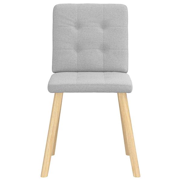 vidaXL Eetkamerstoelen 2 st stof wolk grijs