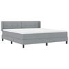 vidaXL Boxspringbed met matras Lichtgrijs 200 x 180 cm Polyester
