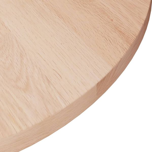 vidaXL Tafelblad rond &Oslash;40x1,5 cm onbehandeld massief eikenhout