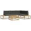 vidaXL Buiten bankenset 5 st Wit Polyester